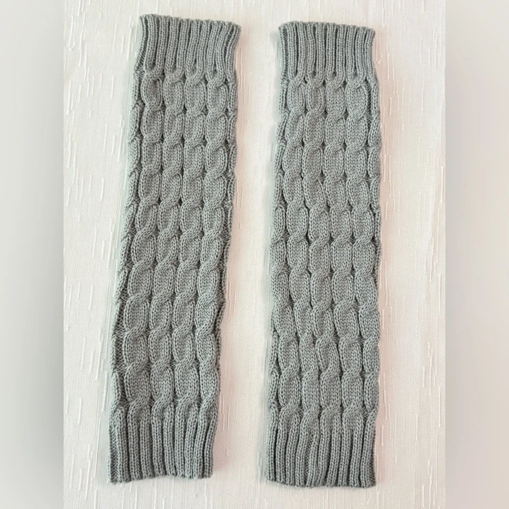 Light Gray Cable Knit Leg Warmers | Little & Young Girls | NWOT | Winter